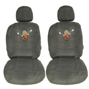Ημικαλύμματα Καθισμάτων Αυτοκινήτου Πετσετέ Sam Γκρι-Γκρι Ζευ 4Τμχ