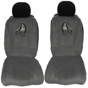 Πλατοκαθίσματα Aυτοκινήτου Πετσετέ Fine Line Γκρι 2 Τεμάχια