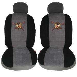 Καλύμματα Αυτοκινήτου Πετσετέ Taz Γκρι-Μαύρο Ζευ 4 Τεμάχια