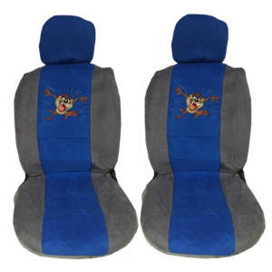 Καλύμματα Αυτοκινήτου Πετσετέ Taz Γκρι-Μπλε Ζευ 4 Τεμάχια