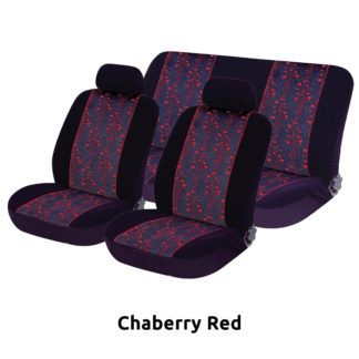 ΚΑΛΥΜΜΑΤΑ ΣΕΤ Α’ ΠΟΙΟΤΗΤΑ VELOUR-JACQUARD 6 ΤΜΧ - Chaberry Red