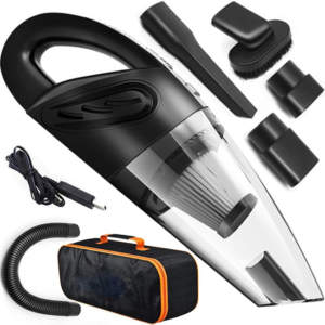 Ηλεκτρικό Σκουπάκι Αυτοκινήτου – Σπιτιού  Επαναφορτιζόμενο Με Θήκη Μεταφοράς 120W R-6053