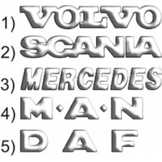 Αυτοκόλλητο Διάφορες Μάρκες Φορτηγού Με Σμάλτο 14cm 1Τμχ