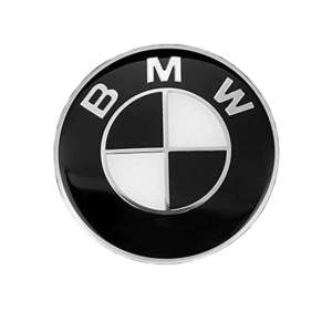 Σήμα Κουμπωτό Τύπου BMW Άσπρο – Μαύρο 8.3x3cm 1 Τεμάχιο