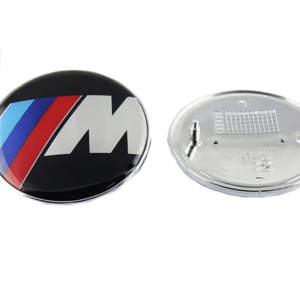 Σήμα Κουμπωτό Τύπου BMW"M" Μαύρο 4.5χ1.5cm 1 Τεμάχιο