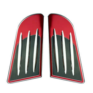 Αυτοκόλλητο Αλουμινίου Εισαγωγής Αέρα Κόκκινο-Ασημί 16×8.5cm