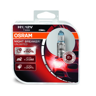 H1 55W P14,5s ΛΑΜΠΕΣ OSRAM NIGHT BREAKER UNLIMITED 2 ΤΕΜΑΧΙΑ ΣΕ ΚΟΥΤΙ
