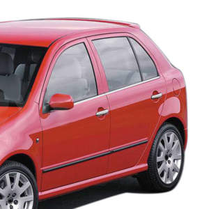 SKODA FABIA 5D 00-07 TRIM ΜΑΡΚΕ ΠΑΡΑΘΥΡΩΝ ΑΥΤΟΚΟΛΛΗΤΑ ΧΡΩΜΙΟΥ 4ΤΕΜ.