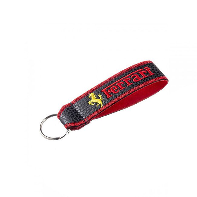 Μπρελόκ Κλειδιών Τεχνόδερμα Κεντητό Δύο Όψεων Ferrari