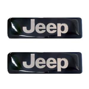 JEEP ΣΗΜΑΤΑ ΒΙΔΩΤΑ 10 Χ 3 cm ΣΜΑΛΤΟΥ ΣΕ ΜΑΥΡΟ/ΧΡΩΜΙΟ ΓΙΑ ΠΑΤΑΚΙΑ – 2 ΤΕΜ.