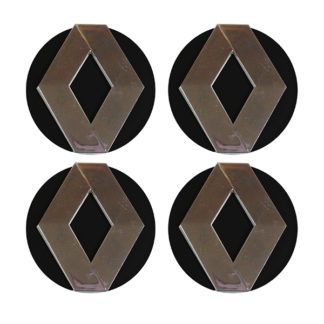 ΤΑΠΕΣ ΚΕΝΤΡΟΥ ΖΑΝΤΑΣ RENAULT ΧΡΩΜΙΟ/ΜΑΥΡΟ ΚΟΥΜΠΩΤΕΣ 4ΤΕΜ.