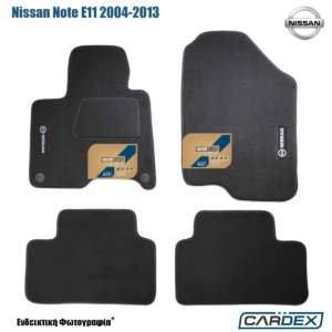 Πατάκια Αυτοκινήτου Nissan Note E11 2004-2013 Μαρκέ μοκέτα Velourtec™ 4τμχ της Cardex