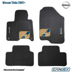Πατάκια Αυτοκινήτου Nissan Tiida 2007+ Μαρκέ μοκέτα Velourtec™ 4τμχ της Cardex