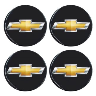 CHEVROLET ΑΥΤΟΚΟΛΛΗΤΑ ΣΗΜΑΤΑ ΖΑΝΤΩΝ 5,5 cm ΜΑΥΡΟ/ΧΡΩΜΙΟ ΜΕ ΕΠΙΚΑΛΥΨΗ ΣΜΑΛΤΟΥ - 4 ΤΕΜ.