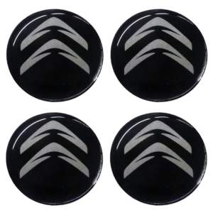 CITROEN ΑΥΤΟΚΟΛΛΗΤΑ ΣΗΜΑΤΑ ΖΑΝΤΩΝ 5 cm ΜΑΥΡΟ/ΧΡΩΜΙΟ ΜΕ ΕΠΙΚΑΛΥΨΗ ΣΜΑΛΤΟΥ  – 4 ΤΕΜ.