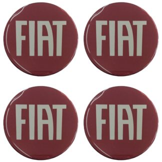 FIAT ΑΥΤΟΚΟΛΛΗΤΑ ΖΑΝΤΩΝ 7,2cm ΜΠΟΡΝΤΩ/ΧΡΩΜΙΟ ΜΕ ΕΠΙΚΑΛΥΨΗ ΣΜΑΛΤΟΥ - 4 ΤΕΜ.