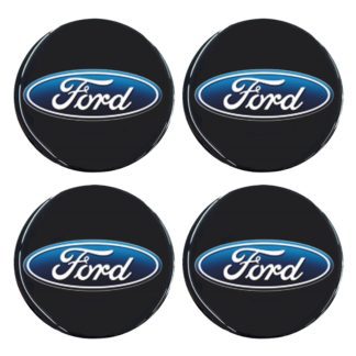 FORD ΑΥΤΟΚΟΛΛΗΤΑ ΣΗΜΑΤΑ ΖΑΝΤΩΝ 5 cm ΜΑΥΡΟ/ΜΠΛΕ ΜΕ ΕΠΙΚΑΛΥΨΗ ΣΜΑΛΤΟΥ - 4 ΤΕΜ.