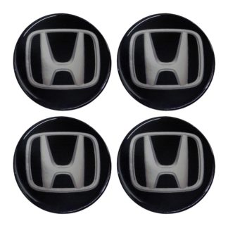 HONDA ΑΥΤΟΚΟΛΛΗΤΑ ΖΑΝΤΩΝ 6 cm ΜΑΥΡΟ/ΧΡΩΜΙΟ ΜΕ ΕΠΙΚΑΛΥΨΗ ΣΜΑΛΤΟΥ - 4 ΤΕΜ.