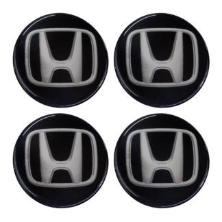 HONDA ΑΥΤΟΚΟΛΛΗΤΑ ΣΗΜΑΤΑ ΖΑΝΤΩΝ 7,2 cm ΜΑΥΡA ΜΕ ΕΠΙΚΑΛΥΨΗ ΣΜΑΛΤΟΥ - 4 ΤΕΜ.