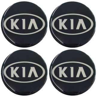 KIA ΑΥΤΟΚΟΛΛΗΤΑ ΖΑΝΤΩΝ 7,2cm ΜΑΥΡΟ/ΧΡΩΜΙΟ ΜΕ ΕΠΙΚΑΛΥΨΗ ΣΜΑΛΤΟΥ - 4 ΤΕΜ.
