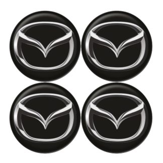 MAZDA ΑΥΤΟΚΟΛΛΗΤΑ ΣΗΜΑΤΑ ΖΑΝΤΩΝ 6 cm ΜΑΥΡΑ ΜΕ ΕΠΙΚΑΛΥΨΗ ΣΜΑΛΤΟΥ - 4 ΤΕΜ.