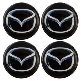 MAZDA ΑΥΤΟΚΟΛΛΗΤΑ ΖΑΝΤΩΝ 7,2 cm ΜΑΥΡΟ/ΓΚΡΙ ΜΕ ΕΠΙΚΑΛΥΨΗ ΣΜΑΛΤΟΥ - 4 ΤΕΜ.