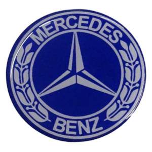 MERCEDES ΑΥΤΟΚΟΛΛΗΤΑ ΖΑΝΤΩΝ 5cm ΜΠΛΕ/ΧΡΩΜΙΟ ΣΜΑΛΤΟΥ 4ΤΕΜ.