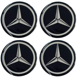 MERCEDES ΑΥΤΟΚΟΛΛΗΤΑ ΖΑΝΤΩΝ 6,7cm ΜΑΥΡΟ/ΧΡΩΜΙΟ ΜΕ ΕΠΙΚΑΛΥΨΗ ΣΜΑΛΤΟΥ – 4 ΤΕΜ.