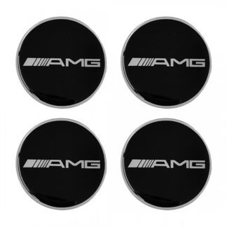 AMG (MERCEDES) ΑΥΤΟΚΟΛΛΗΤΑ ΣΗΜΑΤΑ ΖΑΝΤΩΝ 7,4 cm ΜΑΥΡΟ/ΧΡΩΜΙΟ ΜΕ ΕΠΙΚΑΛΥΨΗ ΣΜΑΛΤΟΥ - 4 ΤΕΜ.