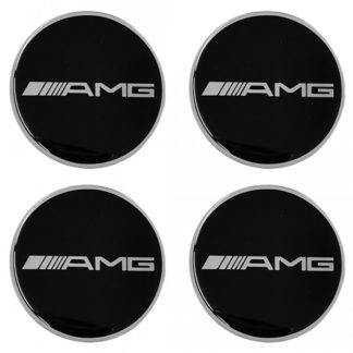 AMG (MERCEDES) ΑΥΤΟΚΟΛΛΗΤΑ ΣΗΜΑΤΑ ΖΑΝΤΩΝ 7,2 cm ΜΑΥΡΟ/ΧΡΩΜΙΟ ΜΕ ΕΠΙΚΑΛΥΨΗ ΣΜΑΛΤΟΥ - 4 ΤΕΜ.