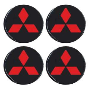 MITSUBISHI ΑΥΤΟΚΟΛΛΗΤΑ ΣΗΜΑΤΑ ΖΑΝΤΩΝ 5,5 cm ΜΑΥΡΟ/ΚΟΚΚΙΝΟ ΜΕ ΕΠΙΚΑΛΥΨΗ ΣΜΑΛΤΟΥ  – 4 ΤΕΜ.