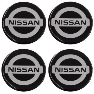 NISSAN ΑΥΤΟΚΟΛΛΗΤΑ ΣΗΜΑΤΑ ΖΑΝΤΩΝ 5 cm ΜΑΥΡΟ/ΧΡΩΜΙΟ ΜΕ ΕΠΙΚΑΛΥΨΗ ΣΜΑΛΤΟΥ - 4 ΤΕΜ.