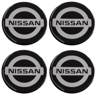 NISSAN ΑΥΤΟΚΟΛΛΗΤΑ ΣΗΜΑΤΑ ΖΑΝΤΩΝ 7,2 cm ΜΑΥΡΟ/ΧΡΩΜΙΟ ΜΕ ΕΠΙΚΑΛΥΨΗ ΣΜΑΛΤΟΥ - 4 ΤΕΜ.