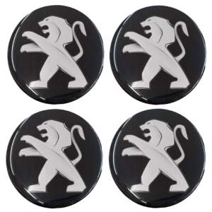 PEUGEOT ΑΥΤΟΚΟΛΛΗΤΑ ΣΗΜΑΤΑ ΖΑΝΤΩΝ 5,5 cm ΜΑΥΡA ΜΕ ΕΠΙΚΑΛΥΨΗ ΣΜΑΛΤΟΥ  – 4 ΤΕΜ.