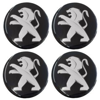 PEUGEOT ΑΥΤΟΚΟΛΛΗΤΑ ΣΗΜΑΤΑ ΖΑΝΤΩΝ 5,5 cm ΜΑΥΡA ΜΕ ΕΠΙΚΑΛΥΨΗ ΣΜΑΛΤΟΥ - 4 ΤΕΜ.
