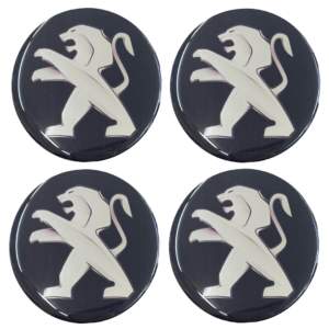 PEUGEOT ΑΥΤΟΚΟΛΛΗΤΑ ΖΑΝΤΩΝ 7,2cm ΜΑΥΡΟ/ΧΡΩΜΙΟ ΜΕ ΕΠΙΚΑΛΥΨΗ ΣΜΑΛΤΟΥ – 4 ΤΕΜ.