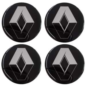 RENAULT ΑΥΤΟΚΟΛΛΗΤΑ ΣΗΜΑΤΑ ΖΑΝΤΩΝ 6 cm ΜΑΥΡΟ/ΧΡΩΜΙΟ ΜΕ ΕΠΙΚΑΛΥΨΗ ΣΜΑΛΤΟΥ  – 4 ΤΕΜ.