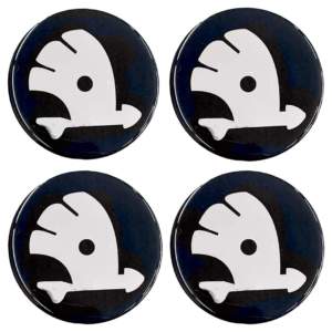 SKODA ΑΥΤΟΚΟΛΛΗΤΑ ΖΑΝΤΩΝ 5,5cm ΜΑΥΡΟ/ΧΡΩΜΙΟ ΜΕ ΕΠΙΚΑΛΥΨΗ ΣΜΑΛΤΟΥ – 4 ΤΕΜ.