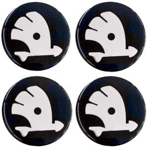 SKODA ΑΥΤΟΚΟΛΛΗΤΑ ΖΑΝΤΩΝ 9cm ΜΑΥΡΟ/ΧΡΩΜΙΟ ΜΕ ΕΠΙΚΑΛΥΨΗ ΣΜΑΛΤΟΥ – 4 ΤΕΜ.