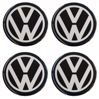 VW ΑΥΤΟΚΟΛΛΗΤΑ ΖΑΝΤΩΝ 7,2cm ΜΑΥΡΟ/ΧΡΩΜΙΟ ΜΕ ΕΠΙΚΑΛΥΨΗ ΣΜΑΛΤΟΥ - 4 ΤΕΜ.