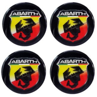 ABARTH ΑΥΤΟΚΟΛΛΗΤΑ ΣΗΜΑΤΑ ΖΑΝΤΩΝ 6 cm ΜΑΥΡΟ ΜΕ ΕΠΙΚΑΛΥΨΗ ΣΜΑΛΤΟΥ - 4 ΤΕΜ.