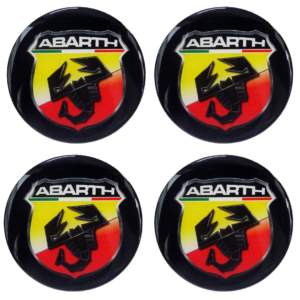 ABARTH ΑΥΤΟΚΟΛΛΗΤΑ ΣΗΜΑΤΑ ΖΑΝΤΩΝ 5,5 cm ΜΑΥΡΟ/ΚΟΚΚΙΝΟ/ΚΙΤΡΙΝΟ ΜΕ ΕΠΙΚΑΛΥΨΗ ΣΜΑΛΤΟΥ  – 4 ΤΕΜ.