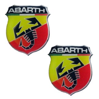 ABARTH ΑΥΤΟΚΟΛΛΗΤΑ 4 Χ 4,5 cm LOGO ΚΟΚΚΙΝΟ/ΚΙΤΡΙΝΟ ΜΕ ΕΠΙΚΑΛΥΨΗ ΣΜΑΛΤΟΥ - 2 ΤΕΜ.