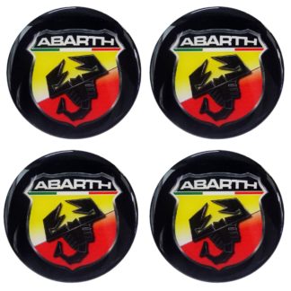 ABARTH ΑΥΤΟΚΟΛΛΗΤΑ ΣΗΜΑΤΑ ΖΑΝΤΩΝ 7,2 cm ΜΑΥΡA ΜΕ ΕΠΙΚΑΛΥΨΗ ΣΜΑΛΤΟΥ - 4 ΤΕΜ.