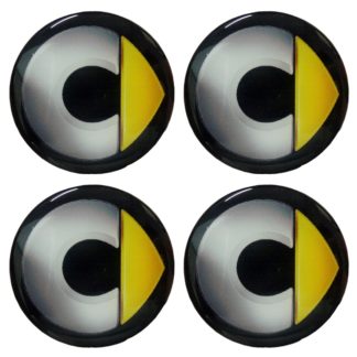 SMART ΑΥΤΟΚΟΛΛΗΤΑ ΣΗΜΑΤΑ ΖΑΝΤΩΝ 5,5 cm ΜΑΥΡΟ/ΚΙΤΡΙΝΟ/ΧΡΩΜΙΟ ΜΕ ΕΠΙΚΑΛΥΨΗ ΣΜΑΛΤΟΥ - 4 ΤΕΜ.