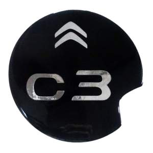 CITROEN C3 5D 2010-2016 ΑΥΤΟΚΟΛΛΗΤΟ ΤΑΠΑΣ ΡΕΖΕΡΒΟΥΑΡ 14,3 cm ΜΑΥΡΟ/ΧΡΩΜΙΟ ΜΕ ΕΠΙΚΑΛΥΨΗ ΕΠΟΞΕΙΔΙΚΗΣ ΡΥΤΙΝΗΣ (ΥΓΡΟ ΓΥΑΛΙ) – 1 ΤΕΜ.