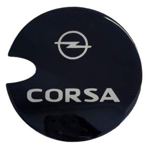 OPEL CORSA C/ CORSA D/ CORSA E 3D/5D 1997-2019  ΑΥΤΟΚΟΛΛΗΤΟ ΤΑΠΑΣ ΡΕΖΕΡΒΟΥΑΡ 14,4 cm ΜΑΥΡΟ/ΧΡΩΜΙΟ ΜΕ ΕΠΙΚΑΛΥΨΗ ΕΠΟΞΕΙΔΙΚΗΣ ΡΥΤΙΝΗΣ (ΥΓΡΟ ΓΥΑΛΙ) – 1 ΤΕΜ.