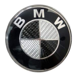BMW ΣΗΜΑ ΚΑΠΩ ΚΟΥΜΠΩΤΟ 7,3 cm ΜΑΥΡΟ/ΧΡΩΜΙΟ/CARBON (ΜΕΤΑΛΛΙΚΟ) – 1 ΤΕΜ.