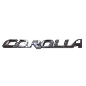 TOYOTA COROLLA ΠΛΑΣΤΙΚΟ ΣΗΜΑ 3D ΓΙΑ ΠΟΡΤ ΜΠΑΓΚΑΖ 18 Χ 2,3 cm ΧΡΩΜΙΟ (ΑΥΤΟΚΟΛΛΗΤΟ) – 1 ΤΕΜ.