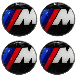 BMW (ΣΕΙΡΑ M) ΤΑΠΕΣ ΚΕΝΤΡΟΥ ΖΑΝΤΑΣ ΜΑΥΡΟ ΚΟΥΜΠΩΤΕΣ (ΕΣΩΤΕΡ. 64mm ΚΑΙ ΕΞΩΤΕΡ. 68mm) 4ΤΕΜ.